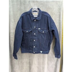 Vintage Guess Denim Jacket Women's Medium Heavyweight Casual 90s Grunge‎